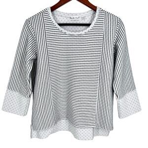 Habitat XS Beautiful Quilted White Black Wearable Art Winter Cozy Shirt Tot